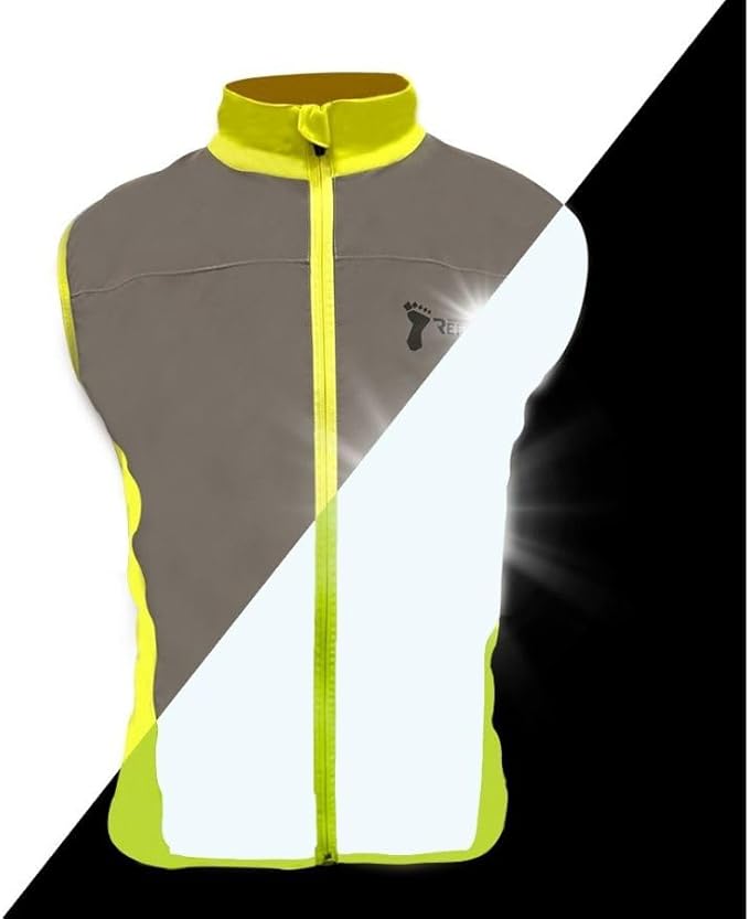 Reflective Vest Light Weight | Reflective Gilet for Cycling and Running – High Visibility Vest for Men and Women- 1 Rear Pockets