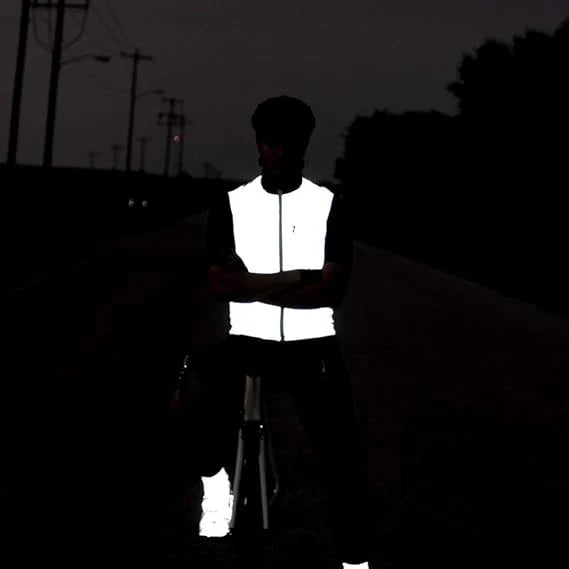 Reflective Packable Running Vest - High Visibility Windbreaker for Cycling
