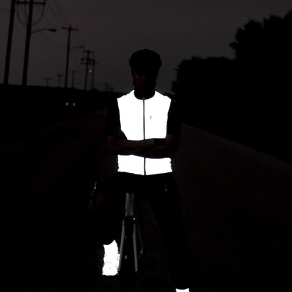 Reflective Vest Light Weight | Reflective Gilet for Cycling and Running – High Visibility Vest for Men and Women- 1 Rear Pockets