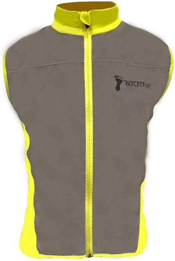 Reflective Packable Running Vest - High Visibility Windbreaker for Cycling