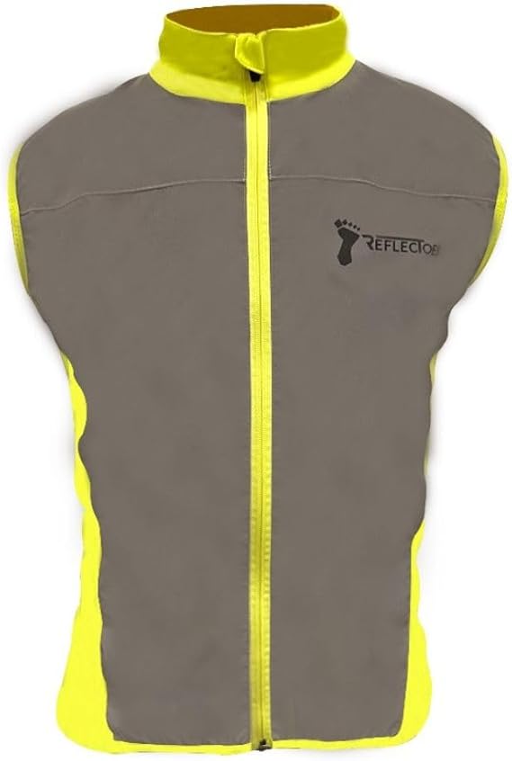 Reflective Vest Light Weight | Reflective Gilet for Cycling and Running – High Visibility Vest for Men and Women- 1 Rear Pockets