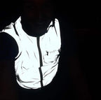 Reflective Packable Running Vest - High Visibility Windbreaker for Cycling