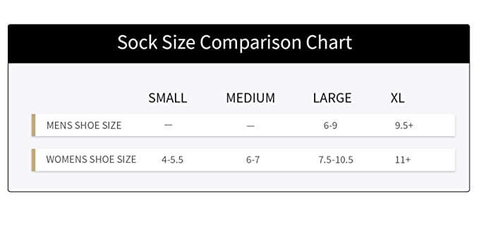 Socks Size Chart
