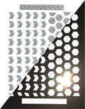 Reflective Stickers 720 Hexagonal - Three Sheets - Silver Prismatic High Intensity Retro Reflective Decals