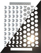 Reflective Stickers 720 Hexagonal - Three Sheets - Silver Prismatic High Intensity Retro Reflective Decals