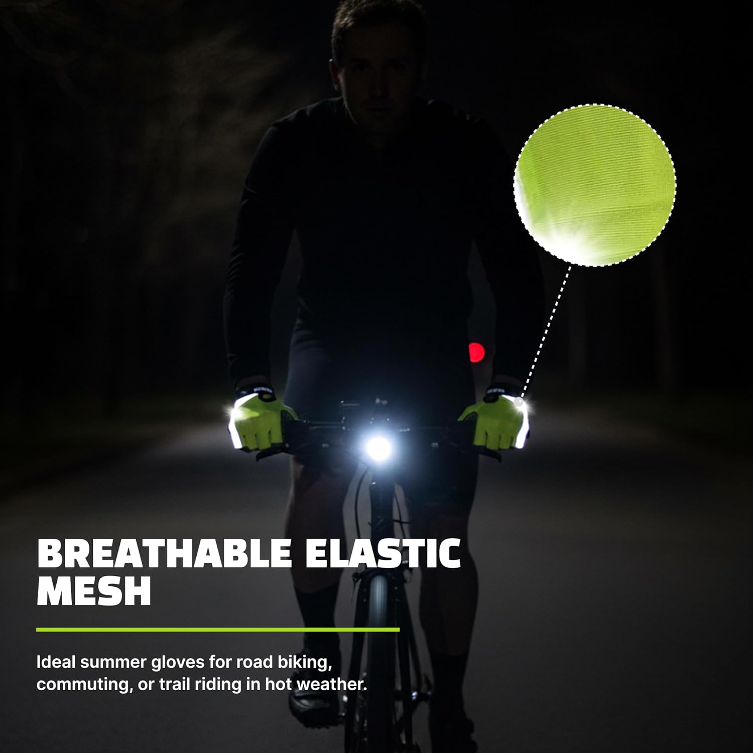 ReflecToes High Visibility Summer Cycling Gloves