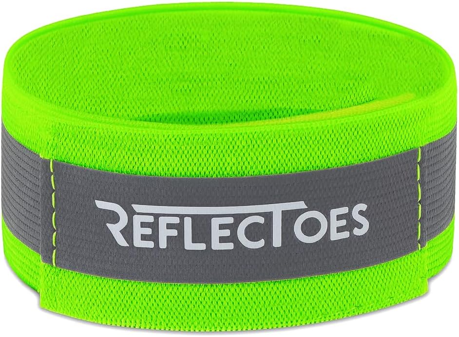 Reflective Safety Bands 2-Pack High-Visibility Fluorescent Arm, Ankle or Wrist Straps