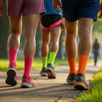 3 Pair Fluorescent Socks Day Glow Neon Socks for Cyclists & Runners