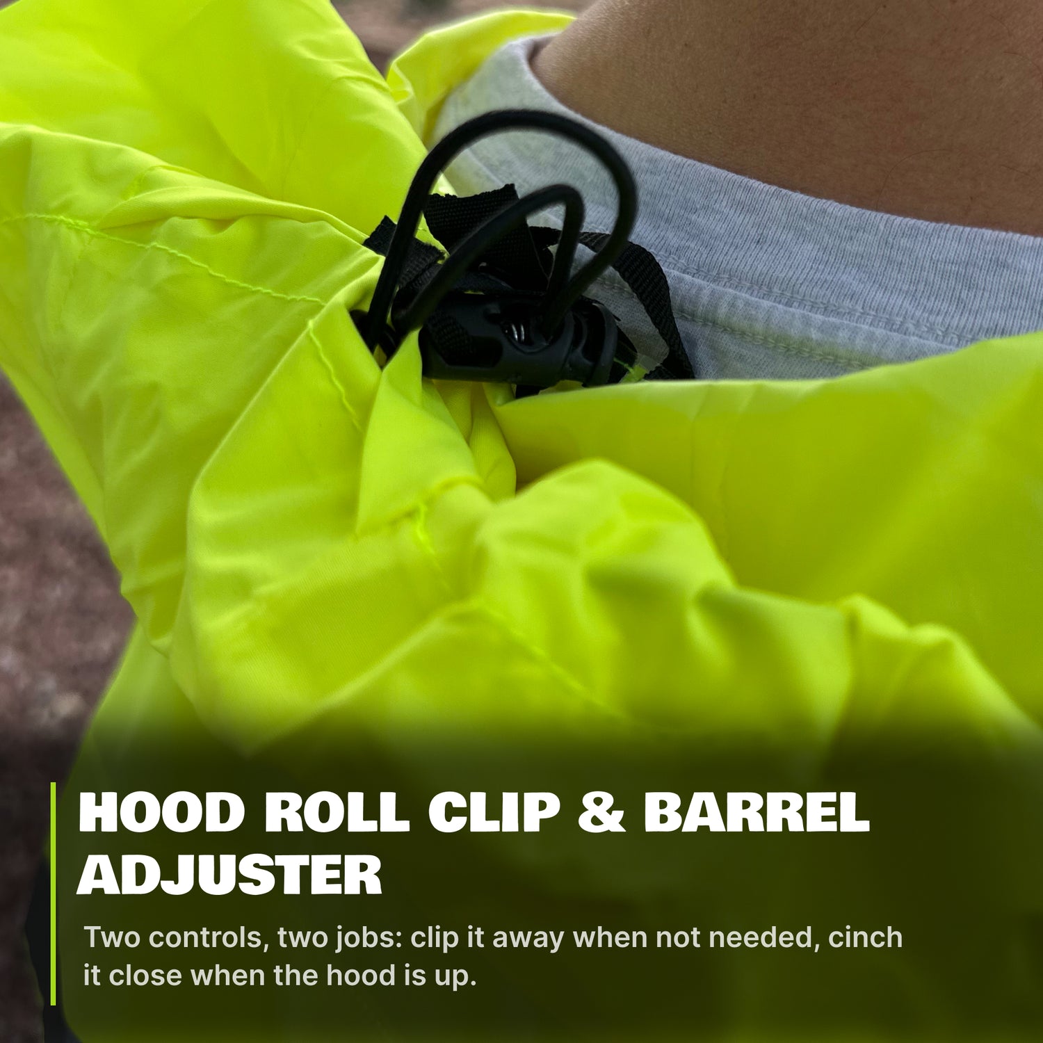 Reflective Rain Jacket - High Visibility Waterproof Cycling Jacket with Hood & Pockets