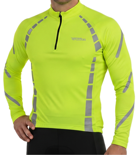 ReflecToes fluorescent cycling jersey