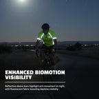 Reflective Half-Zip Cycling Jersey, High Visibility with Retroreflective Sleeves and Pockets