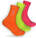 3 Pair Fluorescent Socks Day Glow Neon Socks for Cyclists & Runners