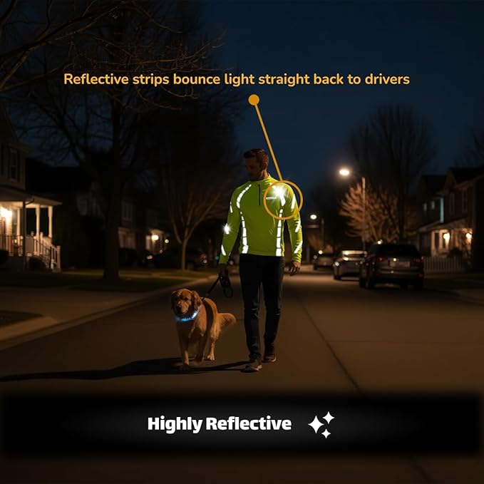 Reflective Cycling Jersey | Half Zip Fluorescent Shirt, 3 Pockets, Long or Short Sleeve