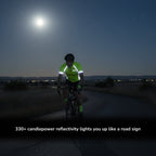 Reflective Cycling Jersey | High Visibility Fluorescent Half-Zip with Retroreflective Panels and 3 Rear Pockets