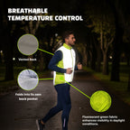 Reflective Packable Running Vest - High Visibility Windbreaker for Cycling