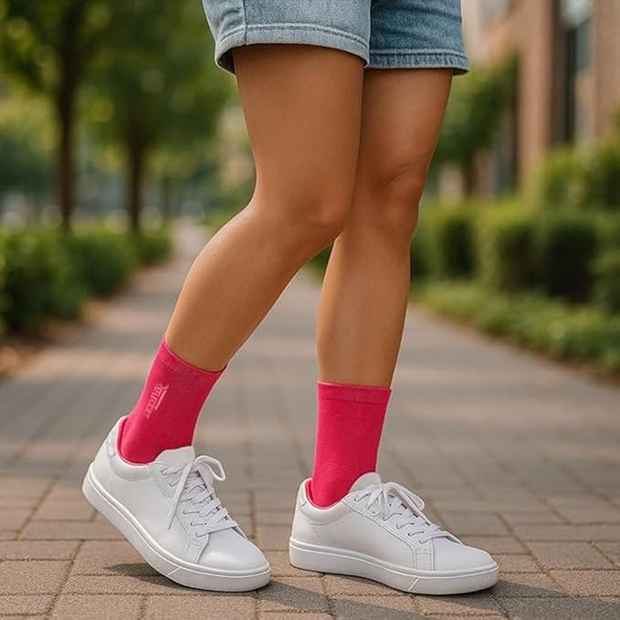 Fluorescent Cycling High Visibility Neon Socks for Daytime Running & Cycling (3 Pairs)