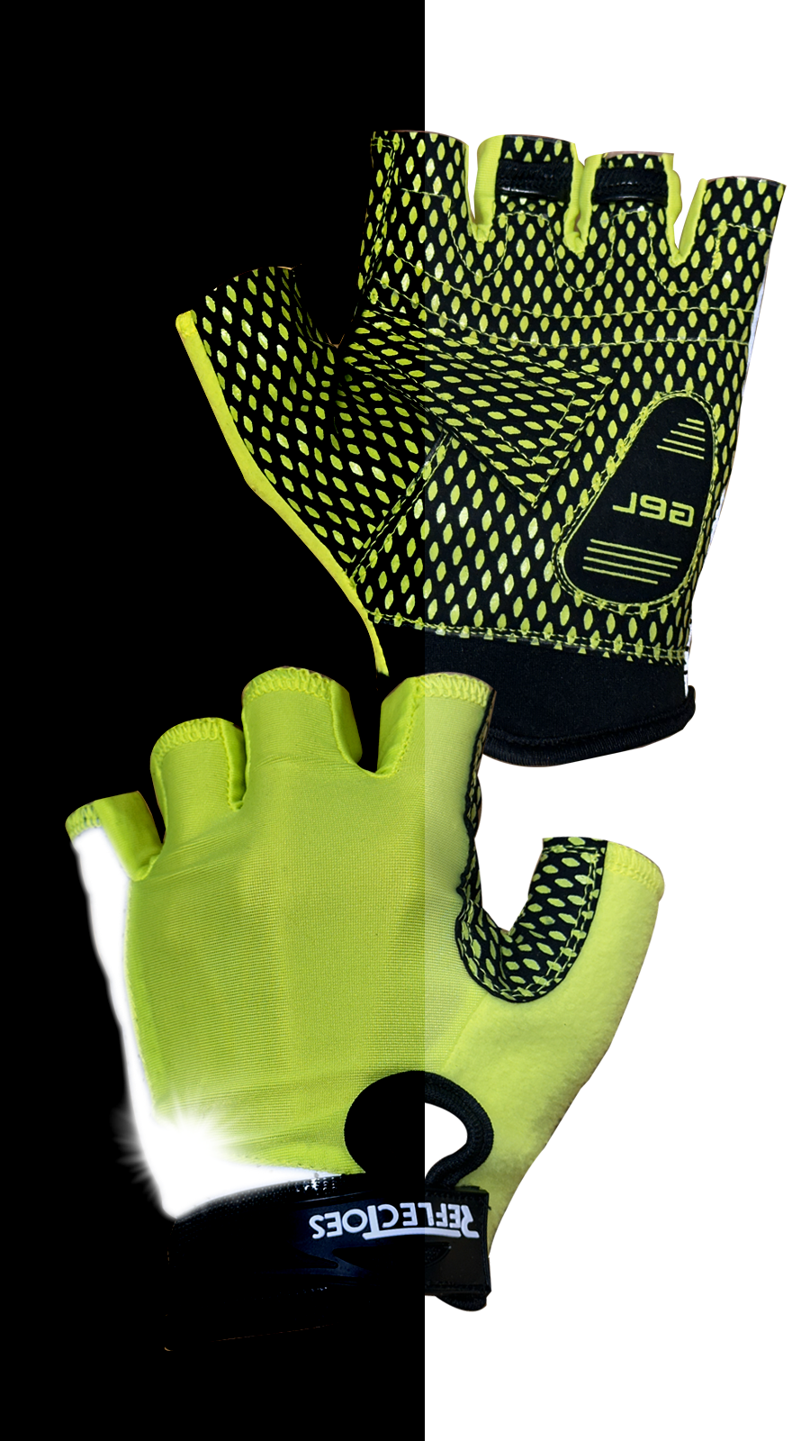 Reflective Summer Cycling Gloves - Reflectoes
