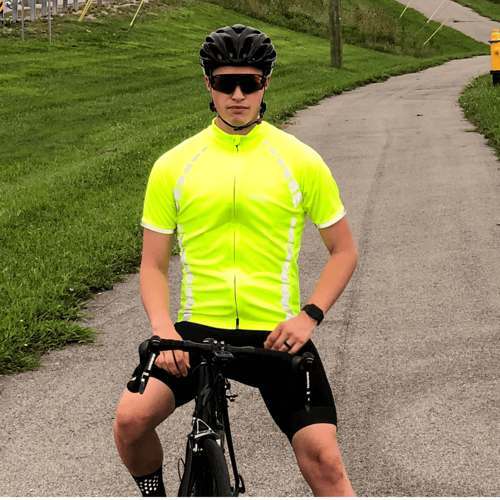 High Visibility Cycling Jersey - Reflective Hi-Viz Cycling Shirt Men and Women
