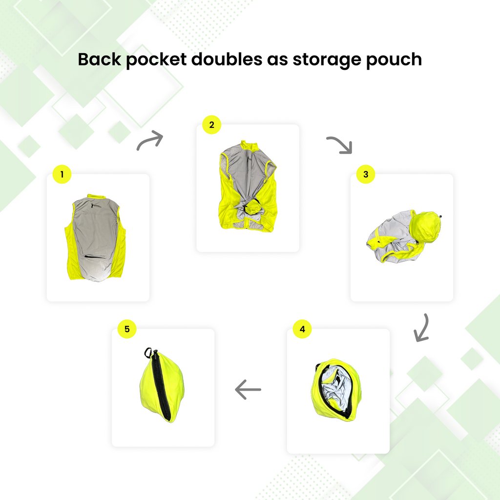 Reflective Vest Light Weight | Reflective Gilet for Cycling and Running – High Visibility Vest for Men and Women- 1 Rear Pockets