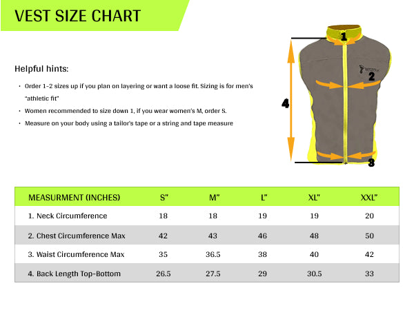 Reflective Vest Light Weight | Reflective Gilet for Cycling and Running – High Visibility Vest for Men and Women- 1 Rear Pockets